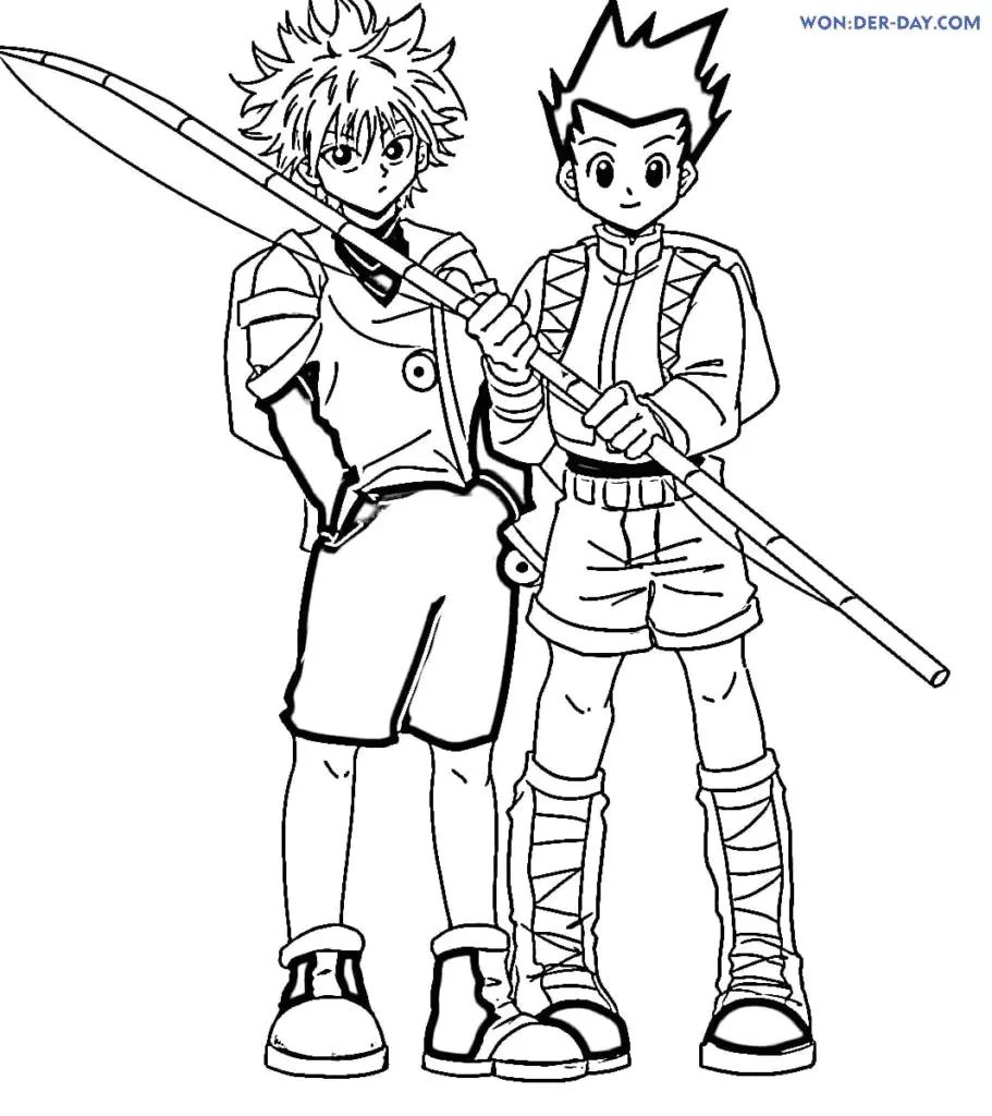 Çocuklar İçin Killua Zoldyck Boyama Sayfaları 