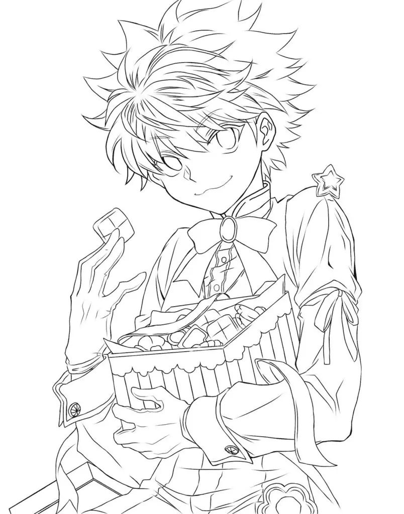 Çocuklar İçin Killua Zoldyck Boyama Sayfaları 