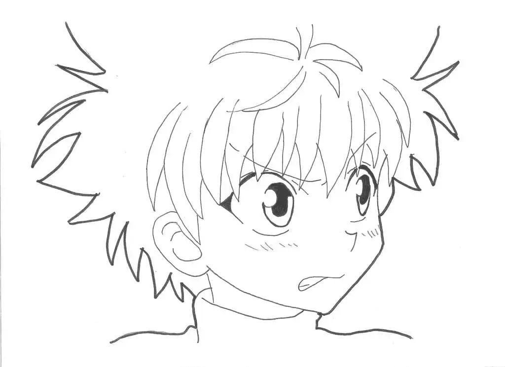 Çocuklar İçin Killua Zoldyck Boyama Sayfaları 