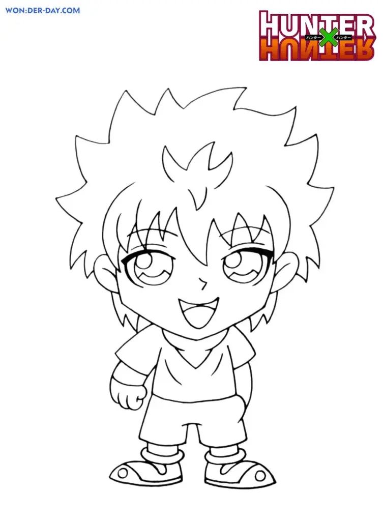 Çocuklar İçin Killua Zoldyck Boyama Sayfaları 