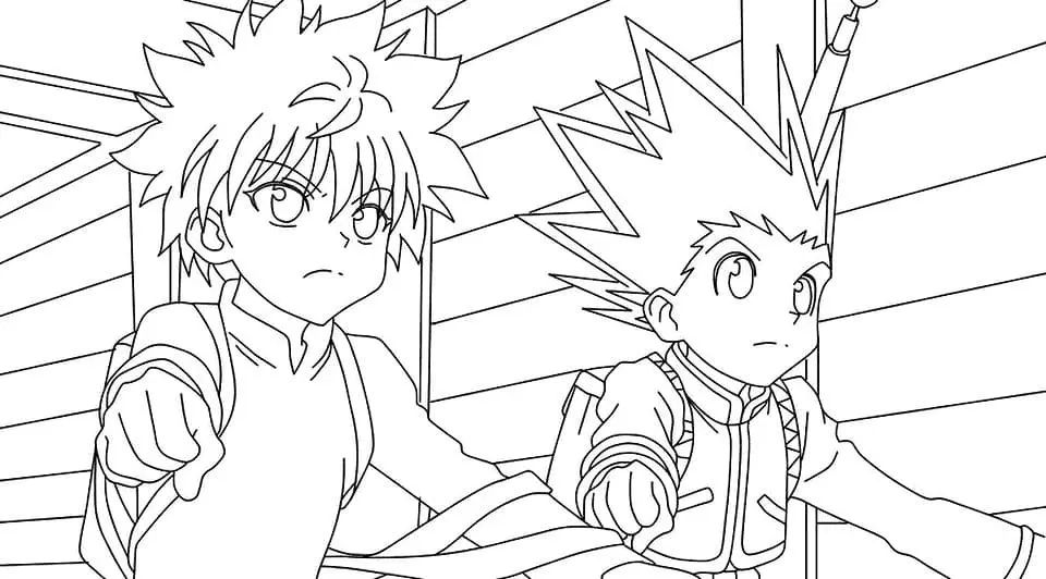 Çocuklar İçin Killua Zoldyck Boyama Sayfaları 