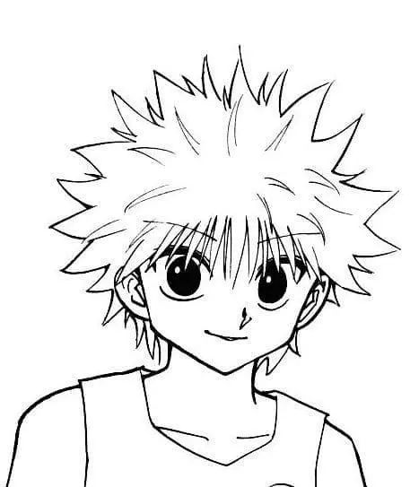 Çocuklar İçin Killua Zoldyck Boyama Sayfaları 