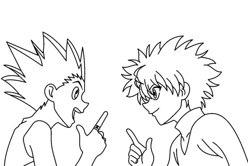 Çocuklar İçin Killua Zoldyck Boyama Sayfaları 