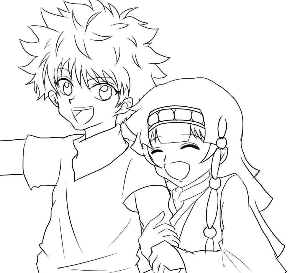 Çocuklar İçin Killua Zoldyck Boyama Sayfaları 