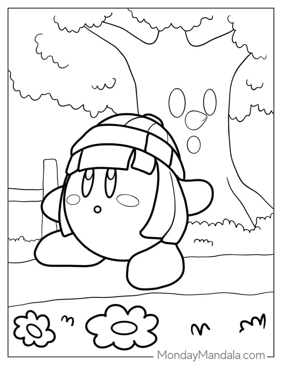 Çocuklar İçin Kirby Boyama Sayfaları 