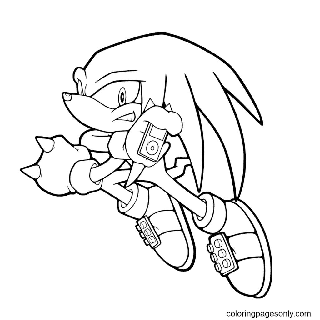 Çocuklar İçin Knuckles Boyama Sayfaları 