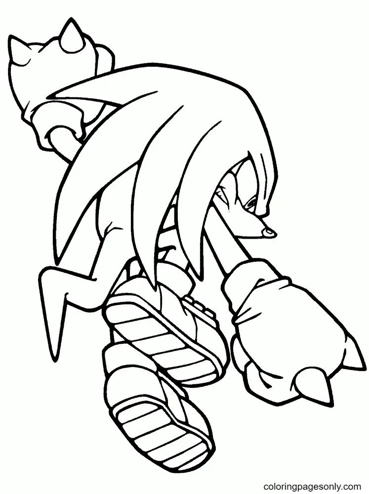 Çocuklar İçin Knuckles Boyama Sayfaları 