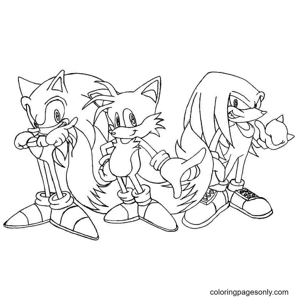 Çocuklar İçin Knuckles Boyama Sayfaları 