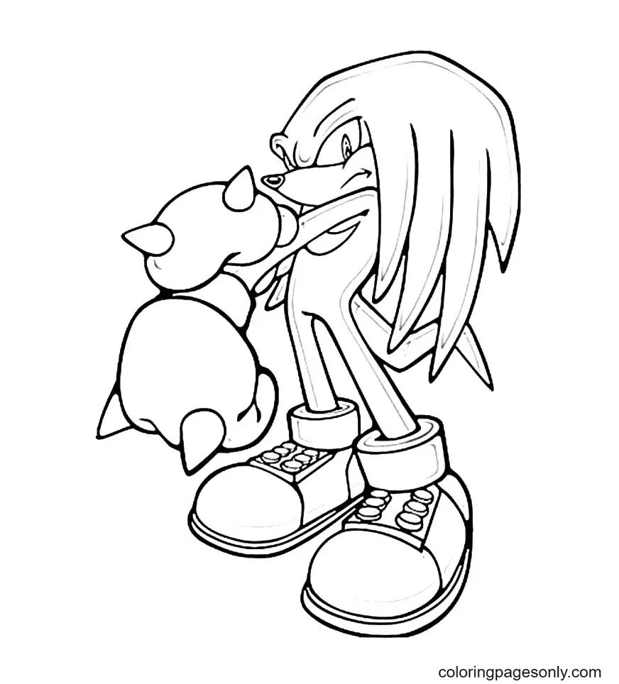 Çocuklar İçin Knuckles Boyama Sayfaları 