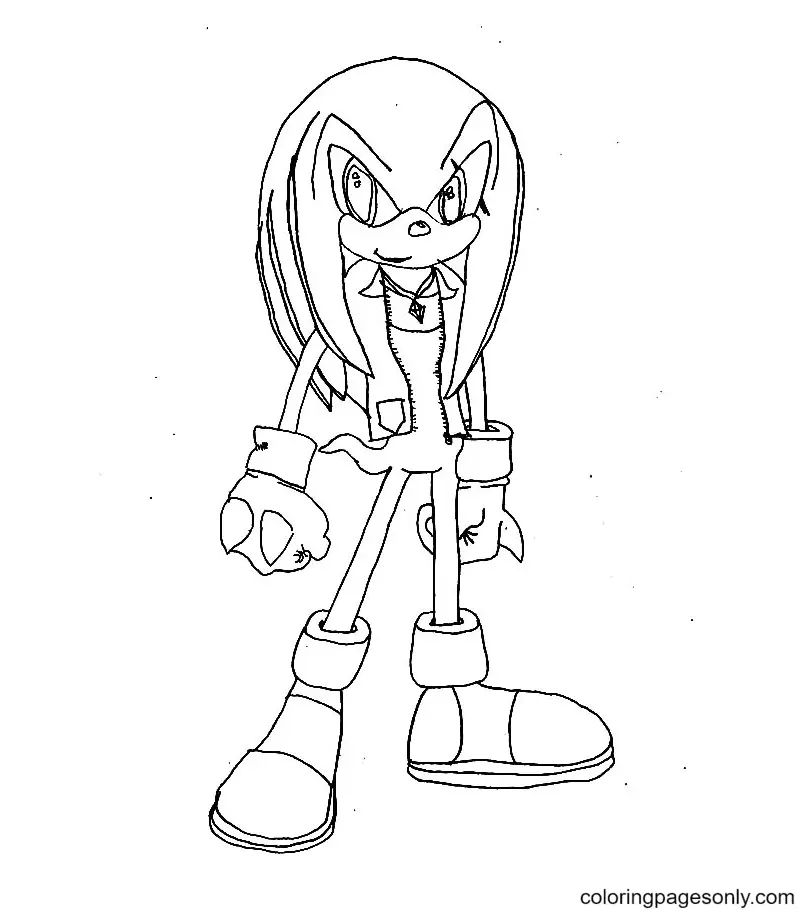 Çocuklar İçin Knuckles Boyama Sayfaları 