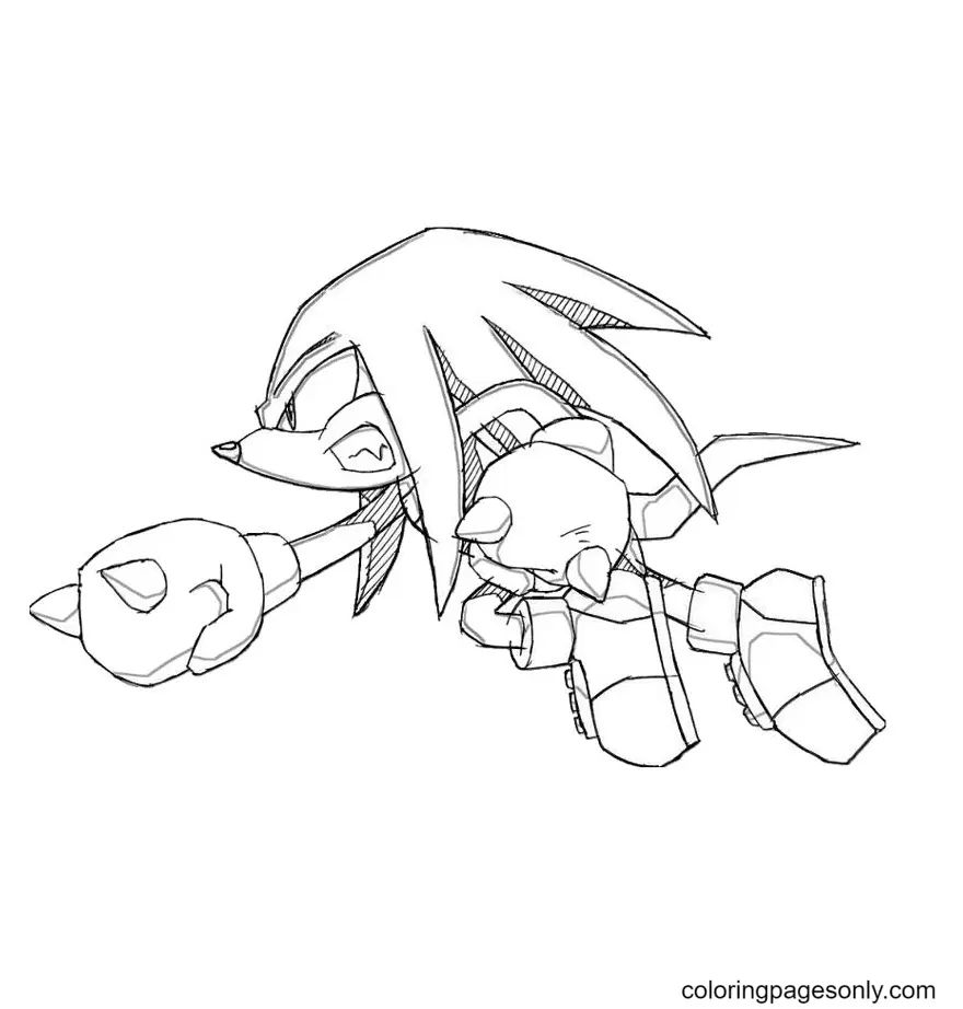 Çocuklar İçin Knuckles Boyama Sayfaları 