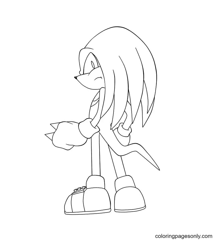 Çocuklar İçin Knuckles Boyama Sayfaları 