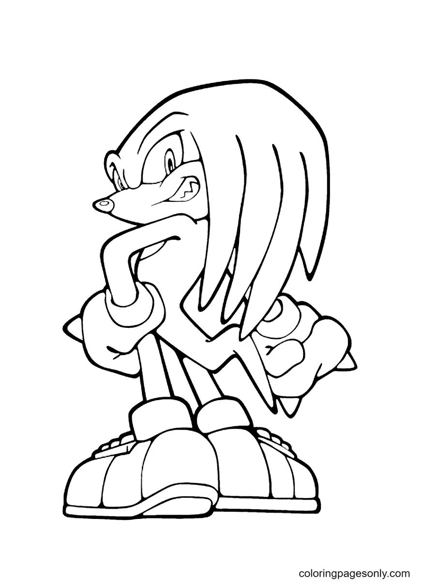 Çocuklar İçin Knuckles Boyama Sayfaları 