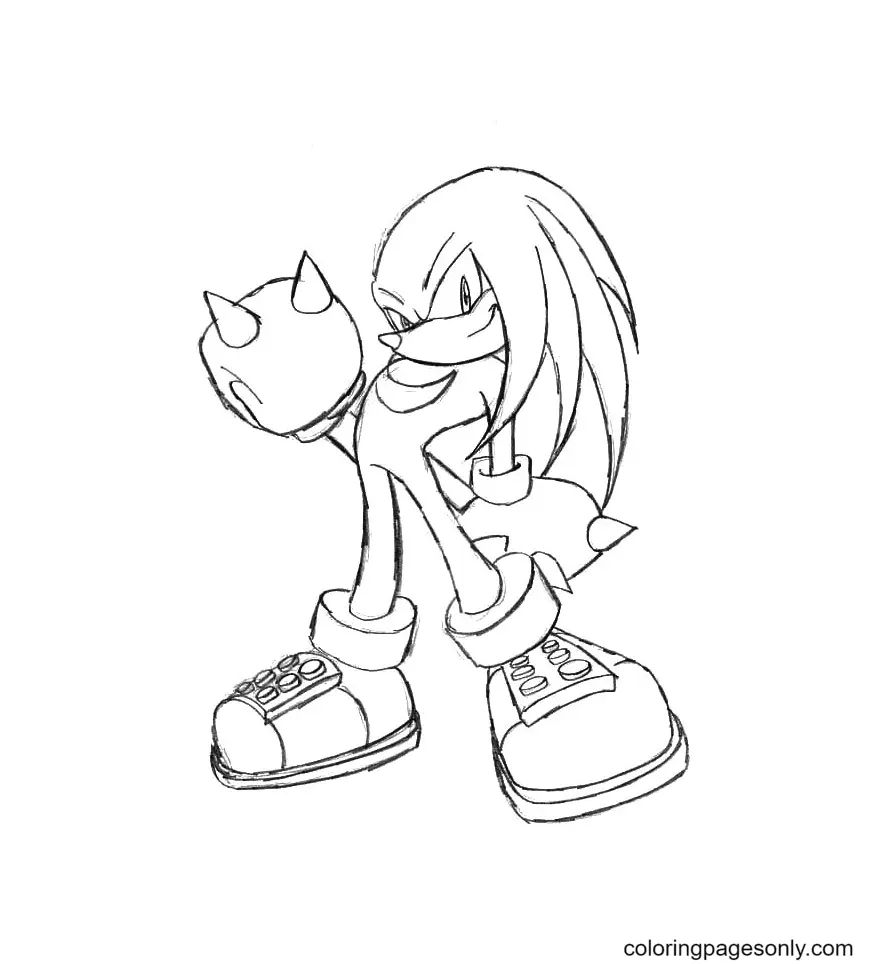 Çocuklar İçin Knuckles Boyama Sayfaları 