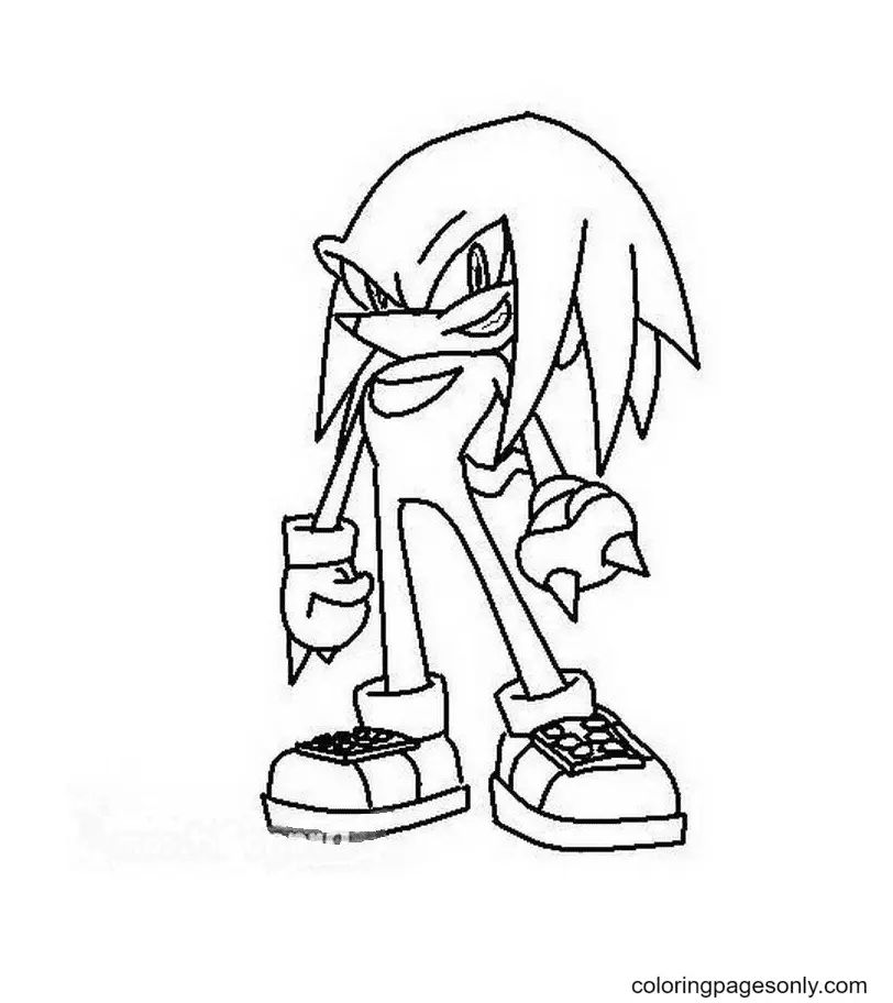 Çocuklar İçin Knuckles Boyama Sayfaları 