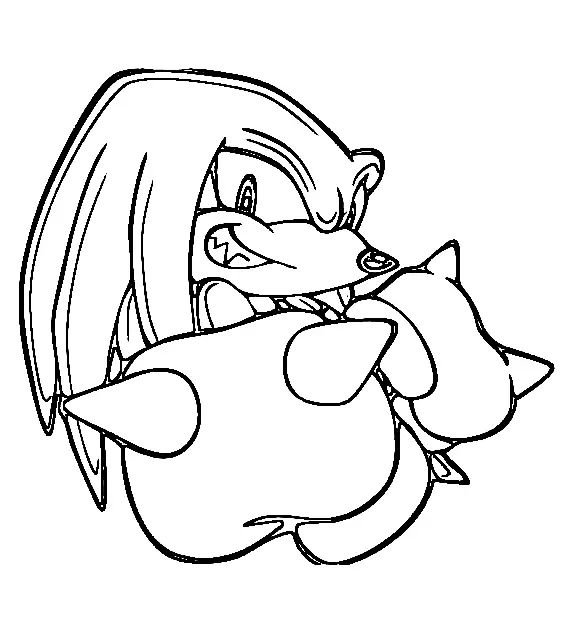 Çocuklar İçin Knuckles Boyama Sayfaları 
