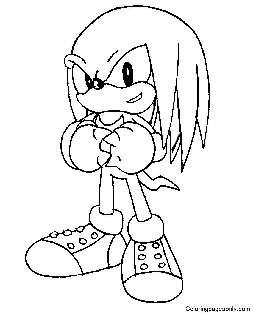 Çocuklar İçin Knuckles Boyama Sayfaları 