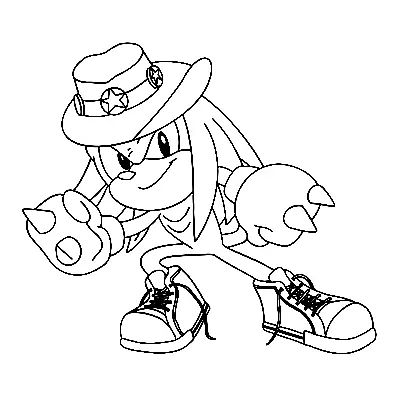 Çocuklar İçin Knuckles Boyama Sayfaları 