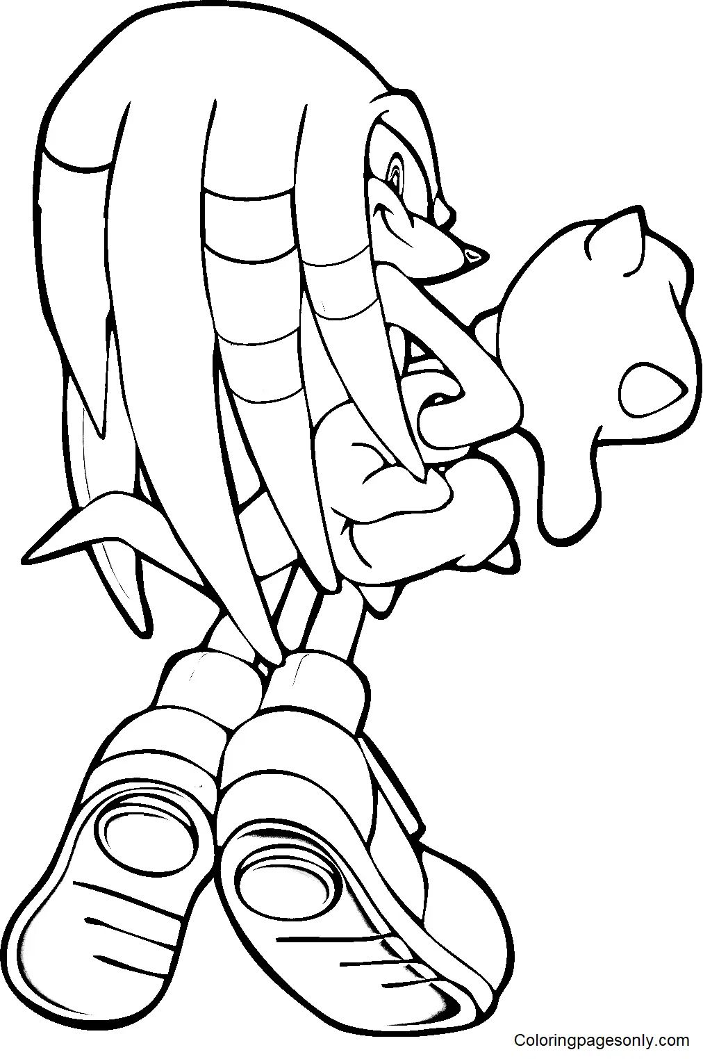 Çocuklar İçin Knuckles Boyama Sayfaları 