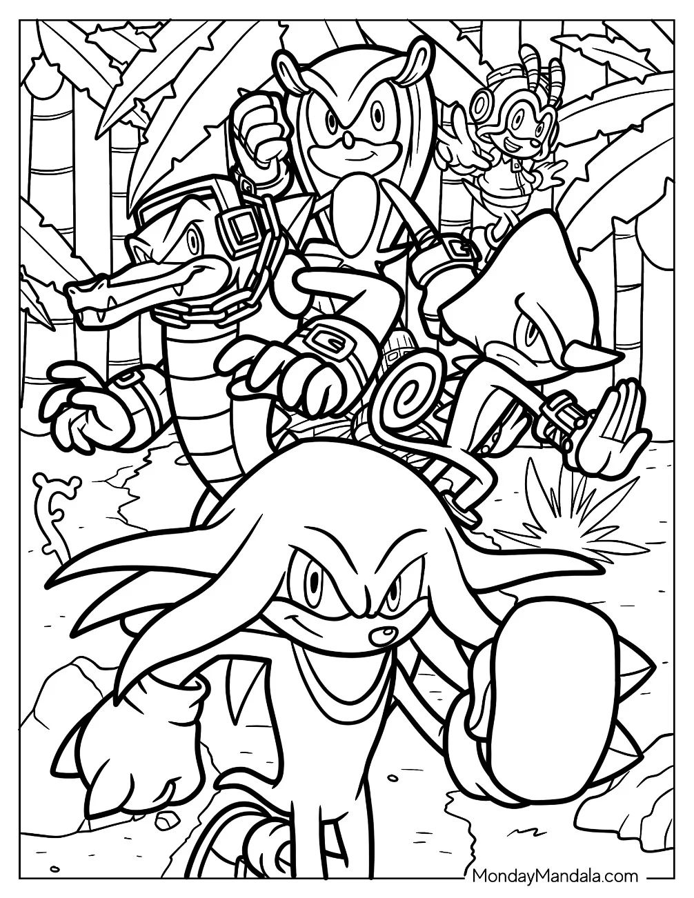 Çocuklar İçin Knuckles Boyama Sayfaları 