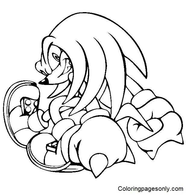 Çocuklar İçin Knuckles Boyama Sayfaları 