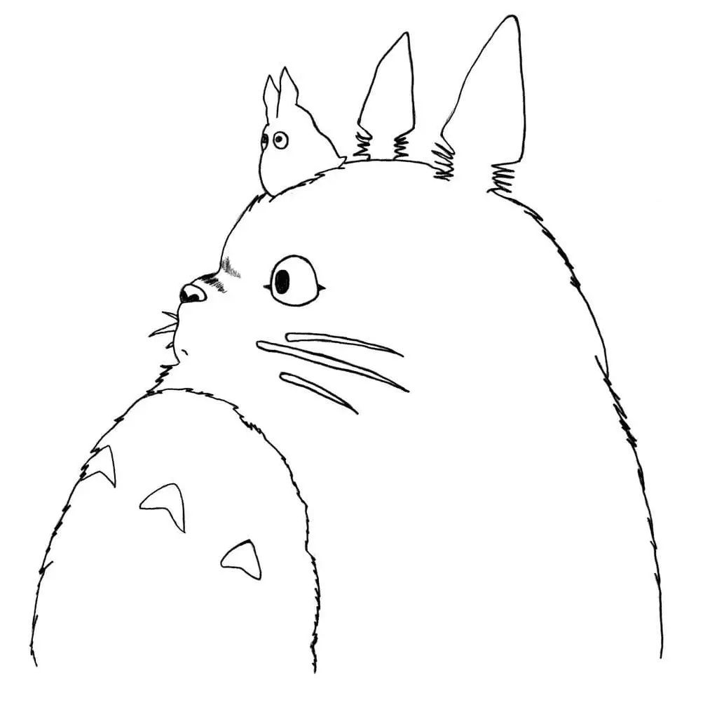Çocuklar İçin Komşum Totoro Boyama Sayfaları 
