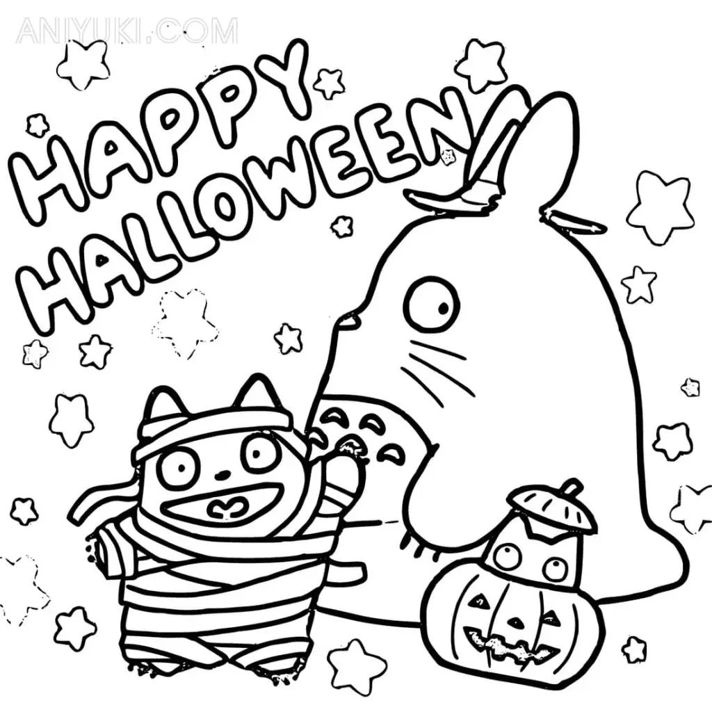 Çocuklar İçin Komşum Totoro Boyama Sayfaları 