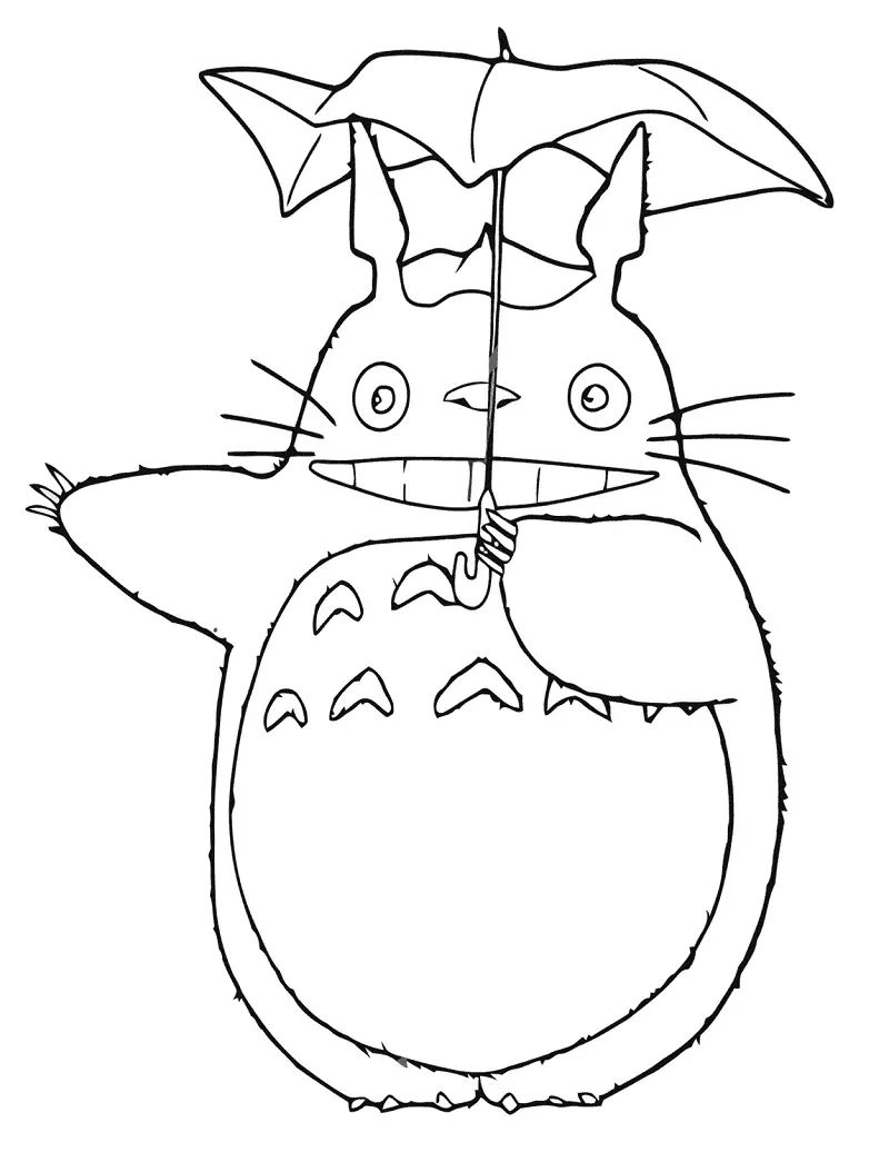 Çocuklar İçin Komşum Totoro Boyama Sayfaları 