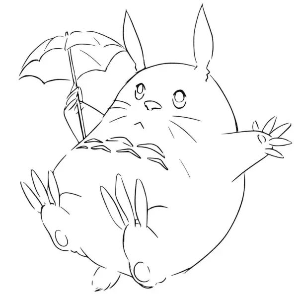 Çocuklar İçin Komşum Totoro Boyama Sayfaları 