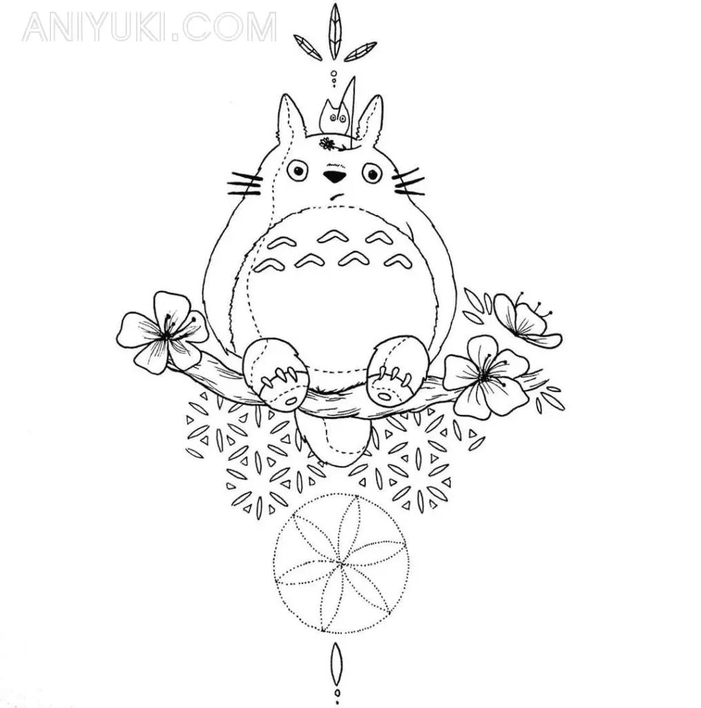 Çocuklar İçin Komşum Totoro Boyama Sayfaları 