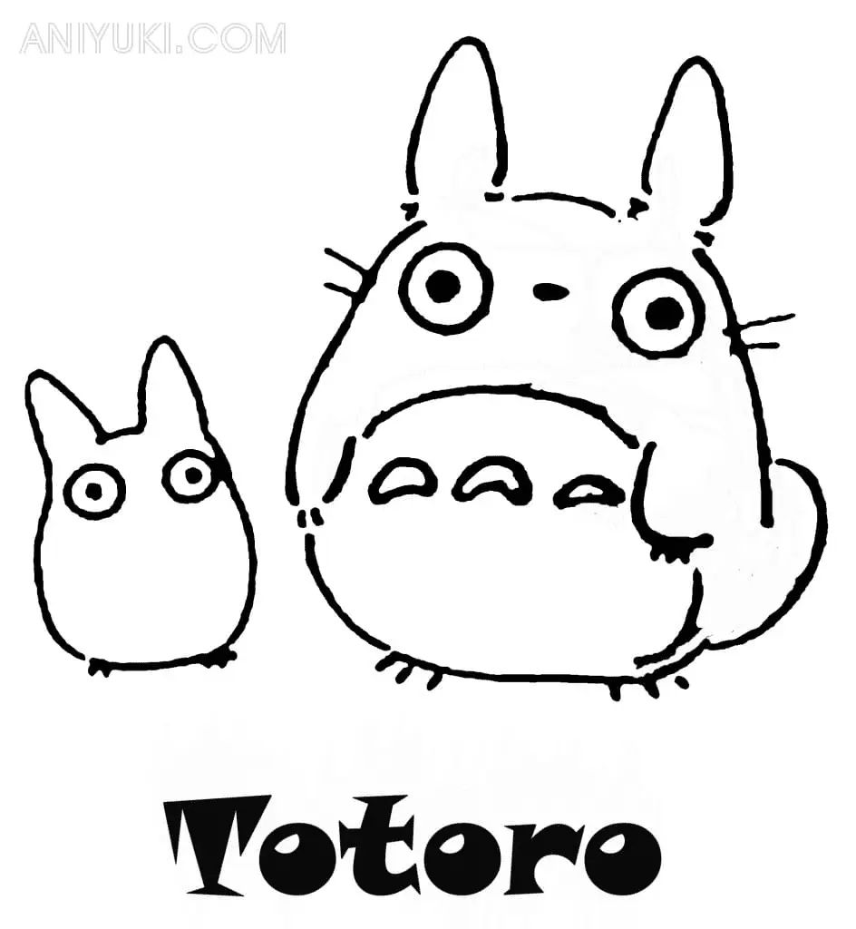 Çocuklar İçin Komşum Totoro Boyama Sayfaları 