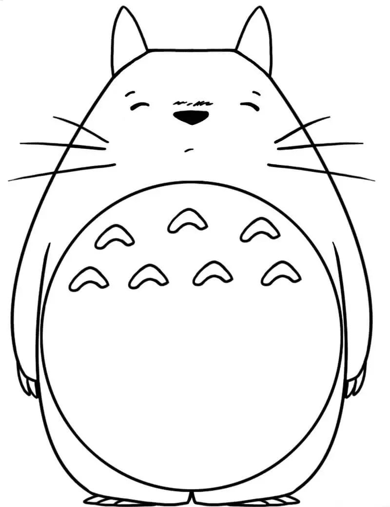 Çocuklar İçin Komşum Totoro Boyama Sayfaları 