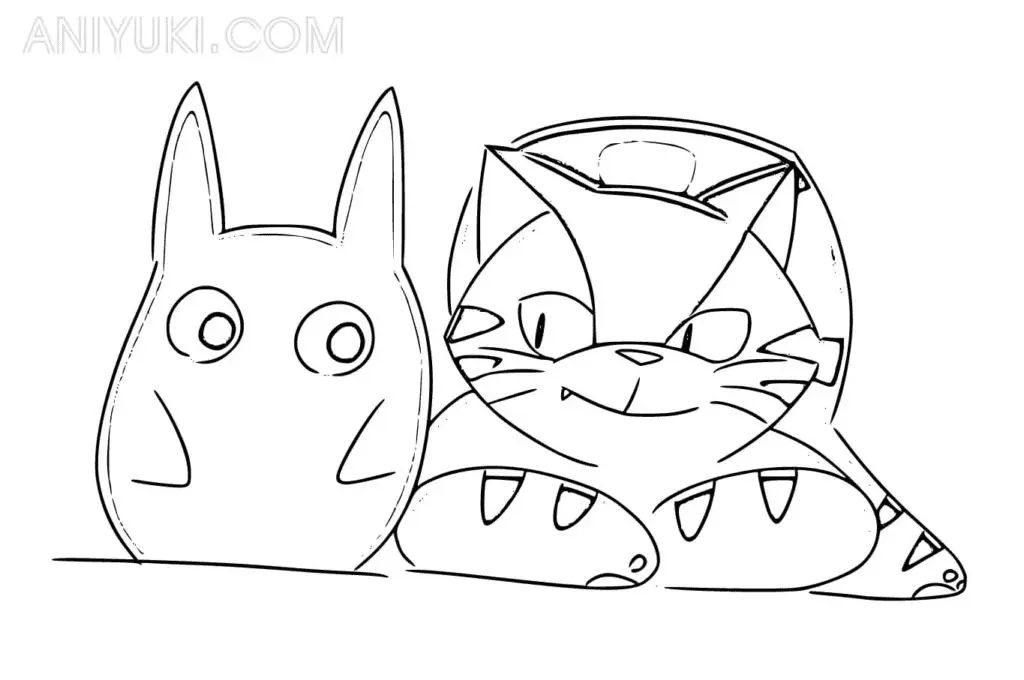 Çocuklar İçin Komşum Totoro Boyama Sayfaları 