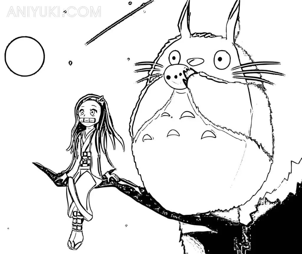 Çocuklar İçin Komşum Totoro Boyama Sayfaları 