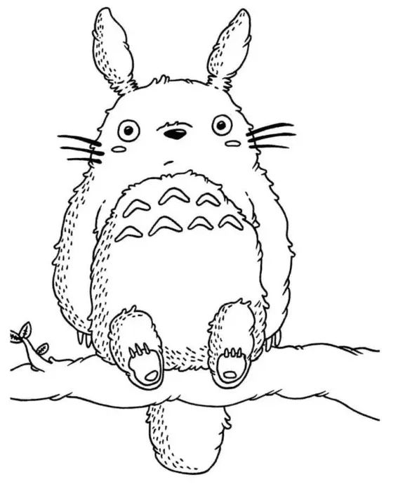 Çocuklar İçin Komşum Totoro Boyama Sayfaları 