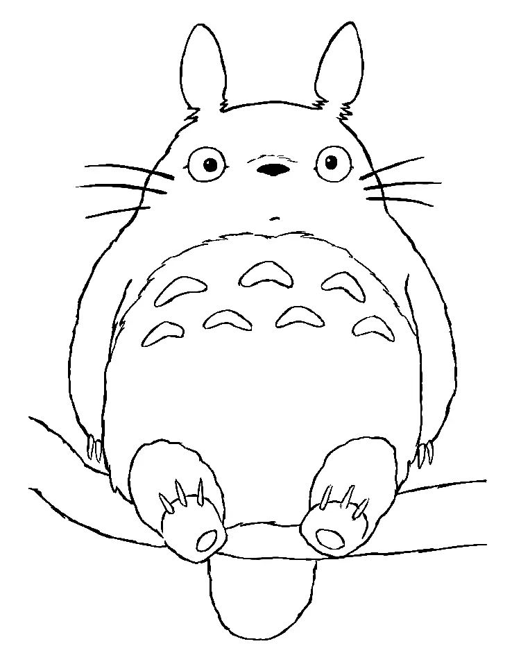 Çocuklar İçin Komşum Totoro Boyama Sayfaları 