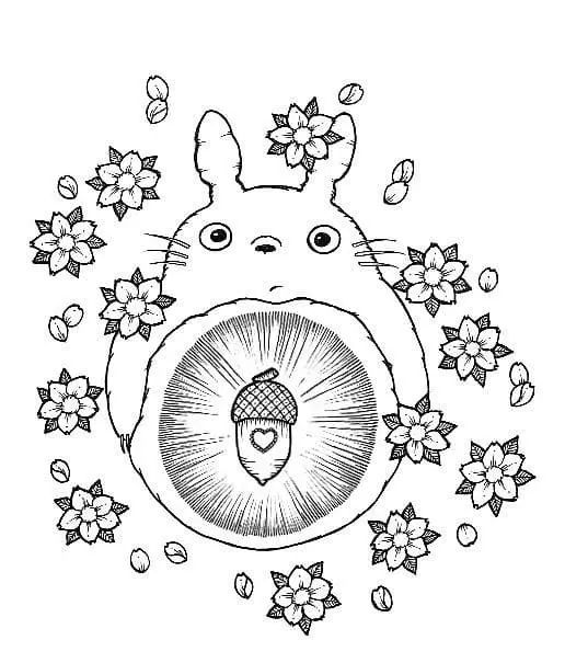 Çocuklar İçin Komşum Totoro Boyama Sayfaları 