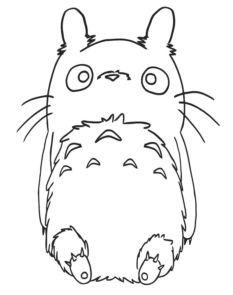 Çocuklar İçin Komşum Totoro Boyama Sayfaları 