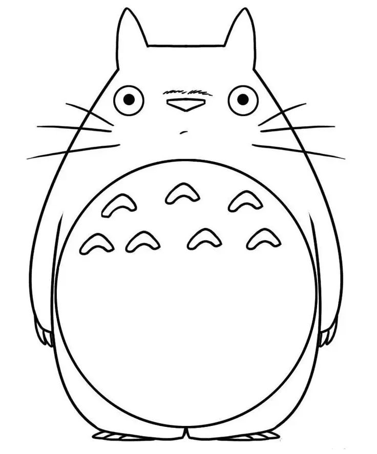 Çocuklar İçin Komşum Totoro Boyama Sayfaları 