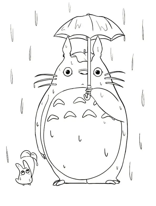 Çocuklar İçin Komşum Totoro Boyama Sayfaları 