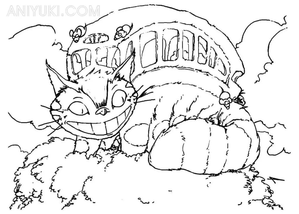 Çocuklar İçin Komşum Totoro Boyama Sayfaları 