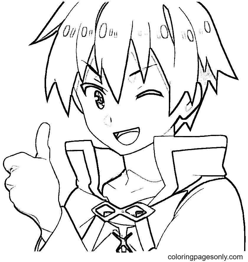 Çocuklar İçin Konosuba Boyama Sayfaları 