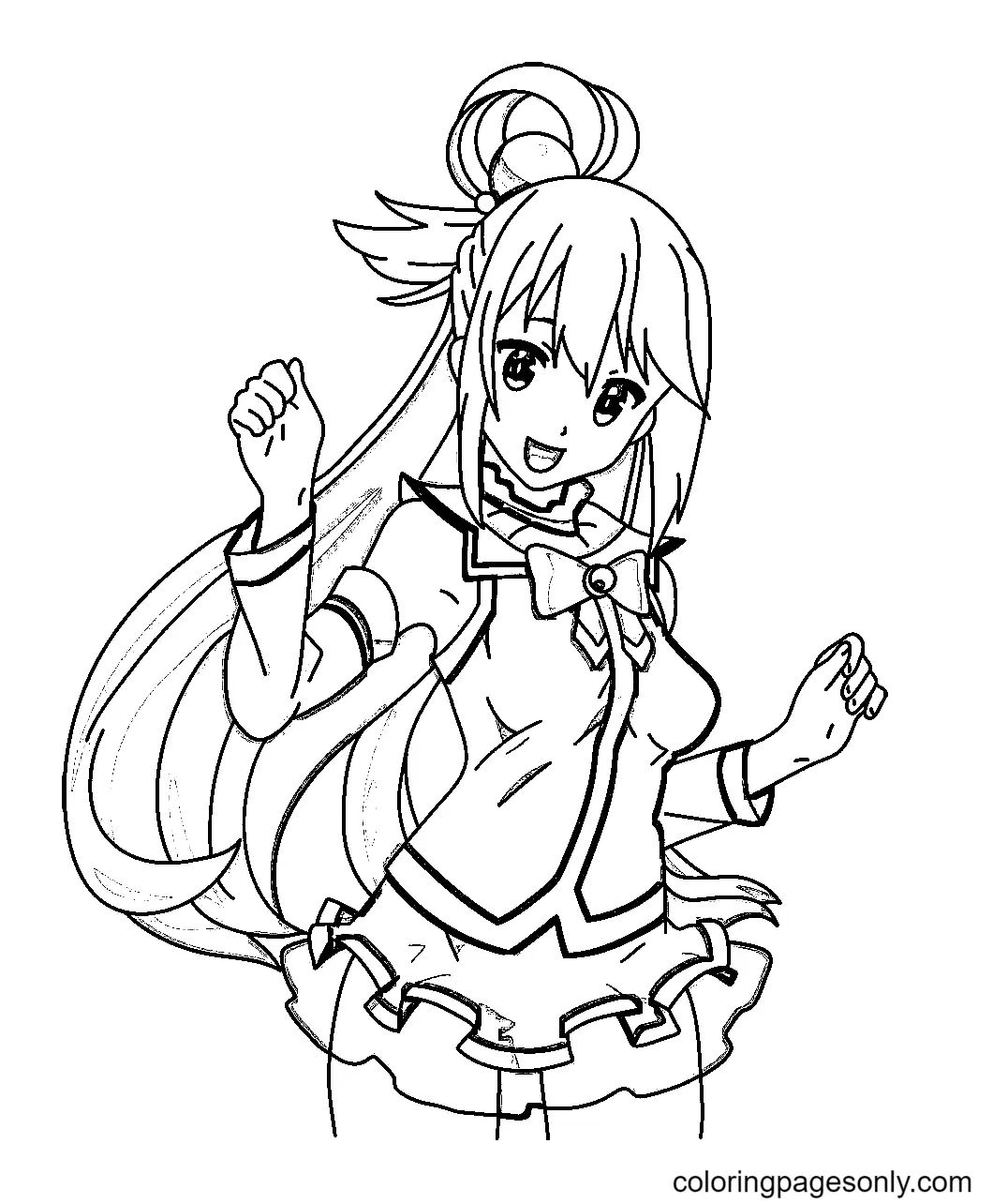 Çocuklar İçin Konosuba Boyama Sayfaları 