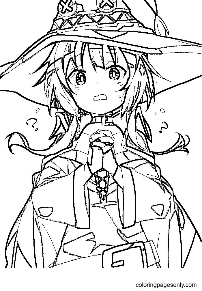 Çocuklar İçin Konosuba Boyama Sayfaları 