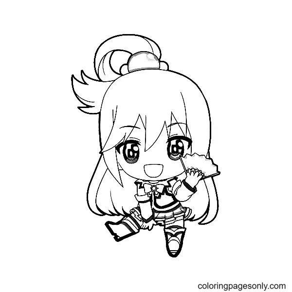 Çocuklar İçin Konosuba Boyama Sayfaları 