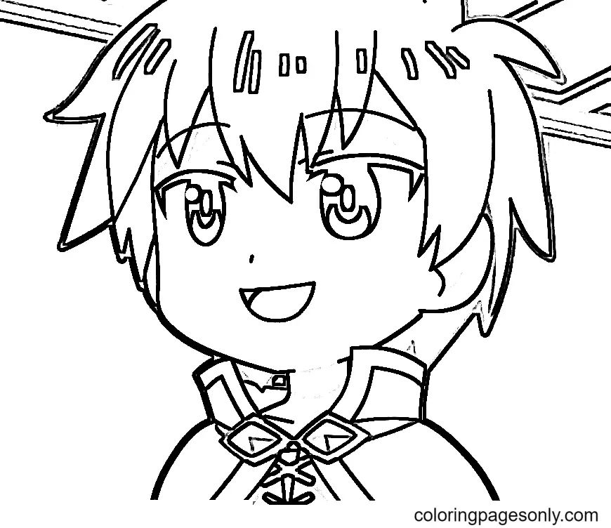 Çocuklar İçin Konosuba Boyama Sayfaları 