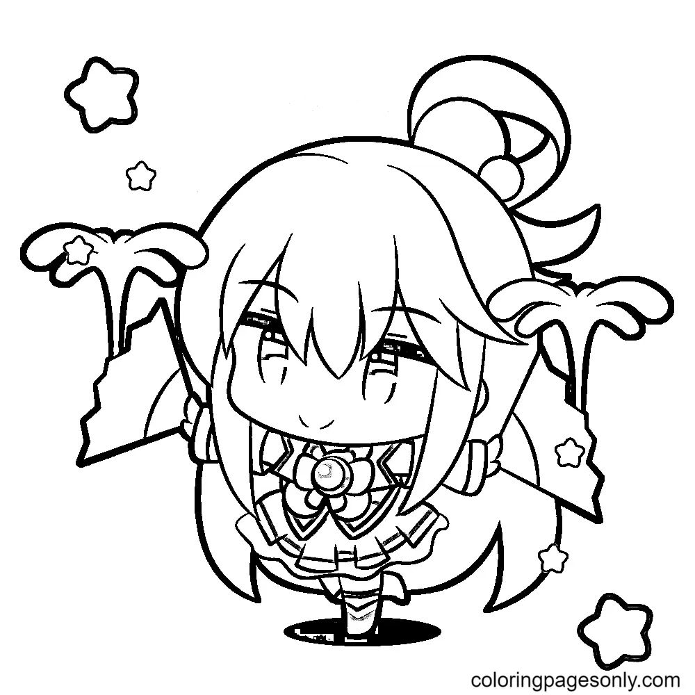 Çocuklar İçin Konosuba Boyama Sayfaları 