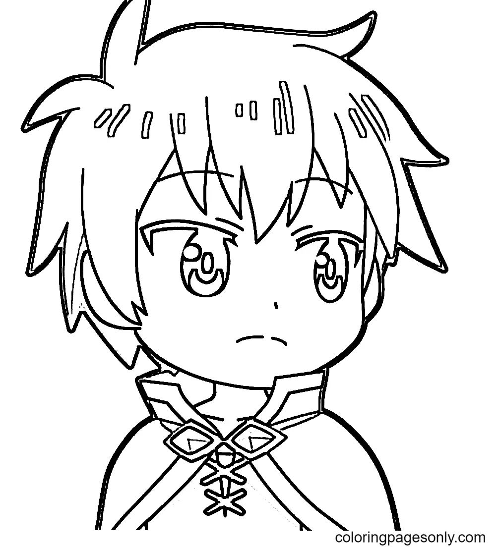 Çocuklar İçin Konosuba Boyama Sayfaları 