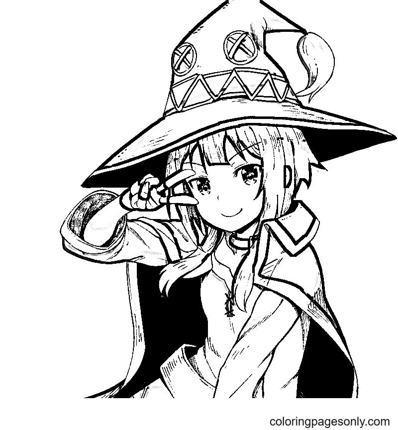 Çocuklar İçin Konosuba Boyama Sayfaları 