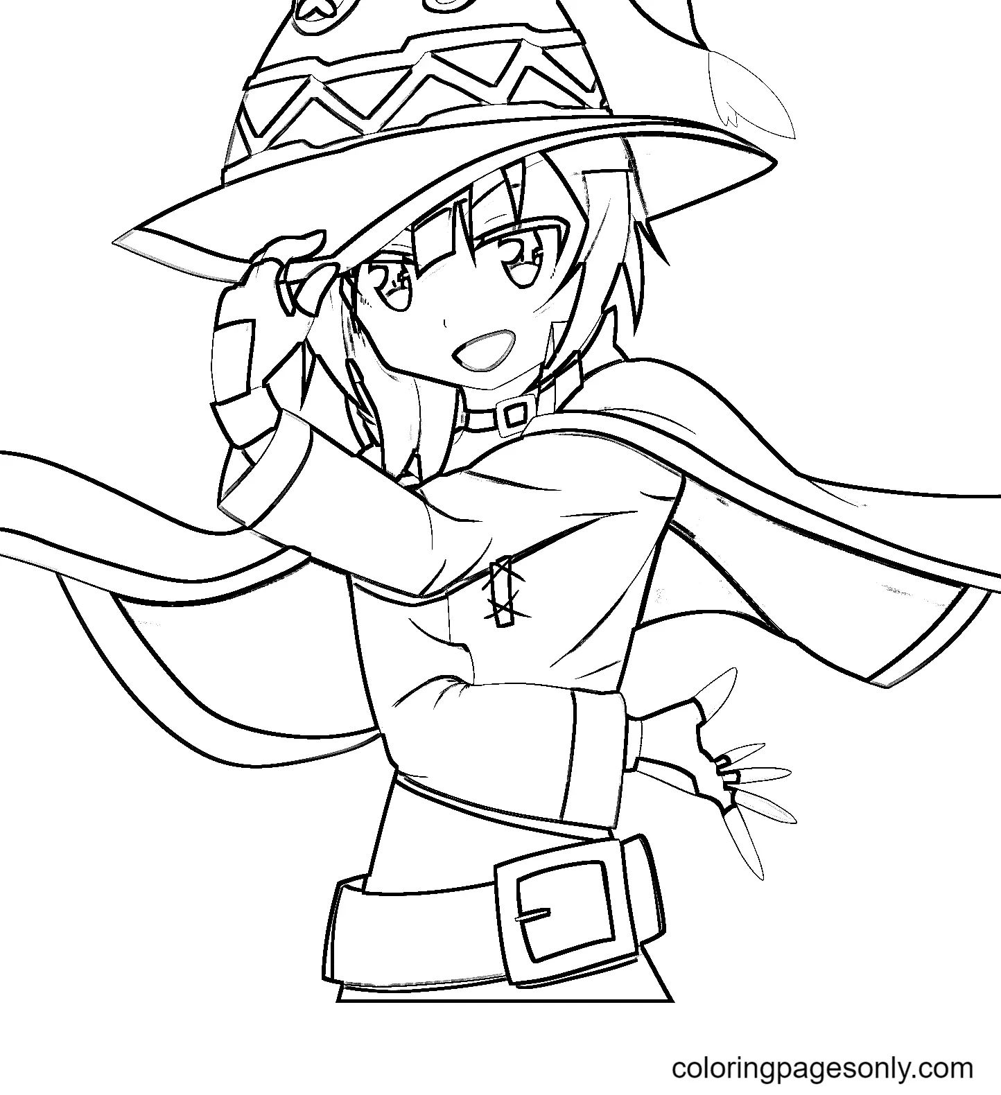 Çocuklar İçin Konosuba Boyama Sayfaları 